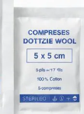 Compresses de gaze stériles 5 × 5