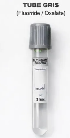 Tube gris (fluorure / oxalate)